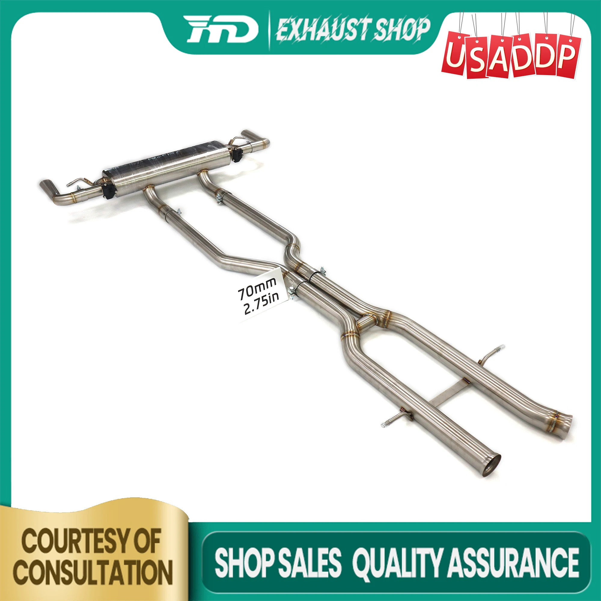 Exhaust system Catback for Mercedes Benz ML500 W166 SS304 Electronic valves Long service life Muffler
Exhaust system Catback for Mercedes Benz ML500 W166 SS304 Electronic valves Long service life Muffler 