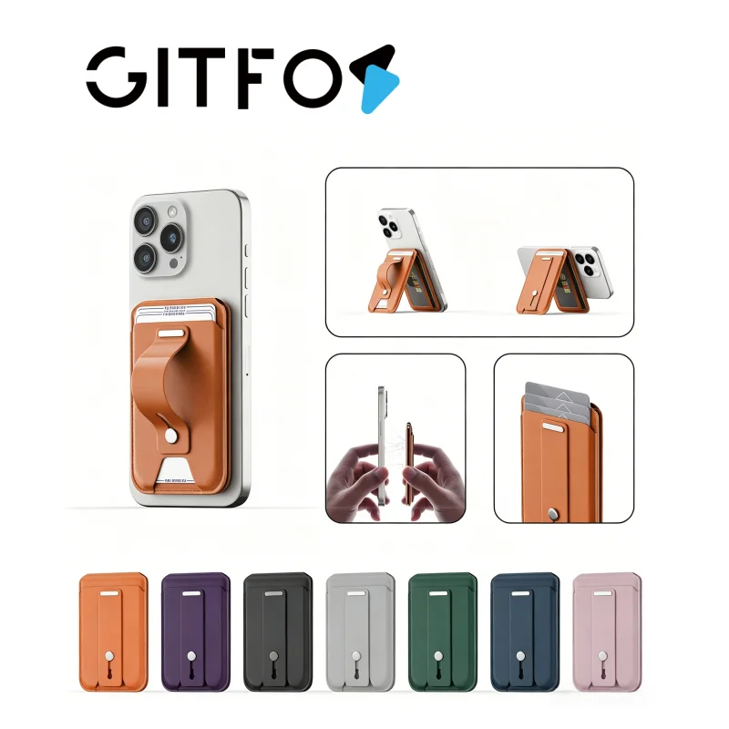 GITFOS MagSafe Card Holder Stand Wallet, 2in1 Magnetic Slim Wallet for iPhone 17/16/15/14/13/12, 7 Colors
GITFOS MagSafe Card Holder Stand Wallet, 2in1 Magnetic Slim Wallet for iPhone 17/16/15/14/13/12, 7 Colors