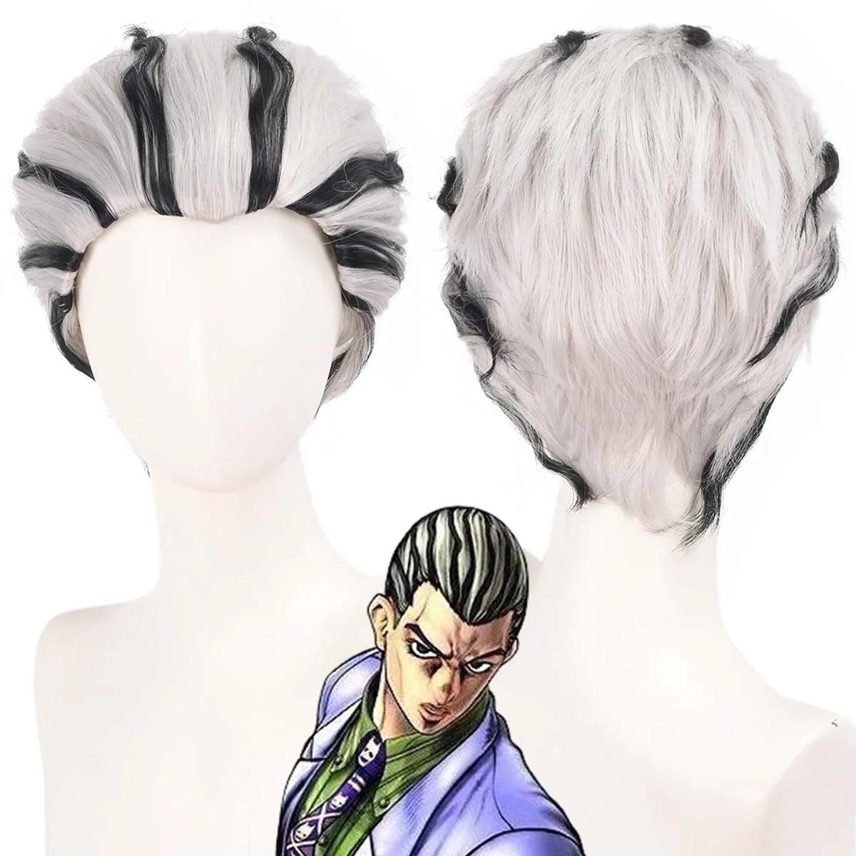 Men JoJo's Bizarre AOKG-089 Cosplay Short White Black Heat Resistant Hair Wig
Men JoJo's Bizarre AOKG-089 Cosplay Short White Black Heat Resistant Hair Wig