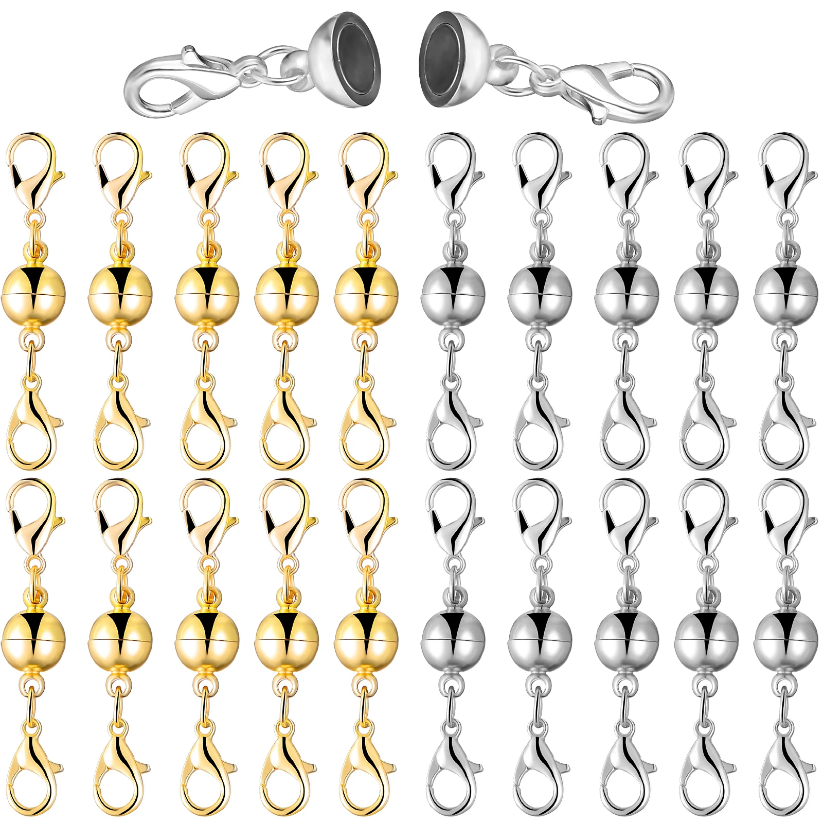 20 pcs Magnetic Necklace Clasps Silver Jewelry Connector Locking Buckle Extender for Bracelets Necklaces with Lobster Clasp
20 pcs Magnetic Necklace Clasps Silver Jewelry Connector Locking Buckle Extender for Bracelets Necklaces with Lobster Clasp