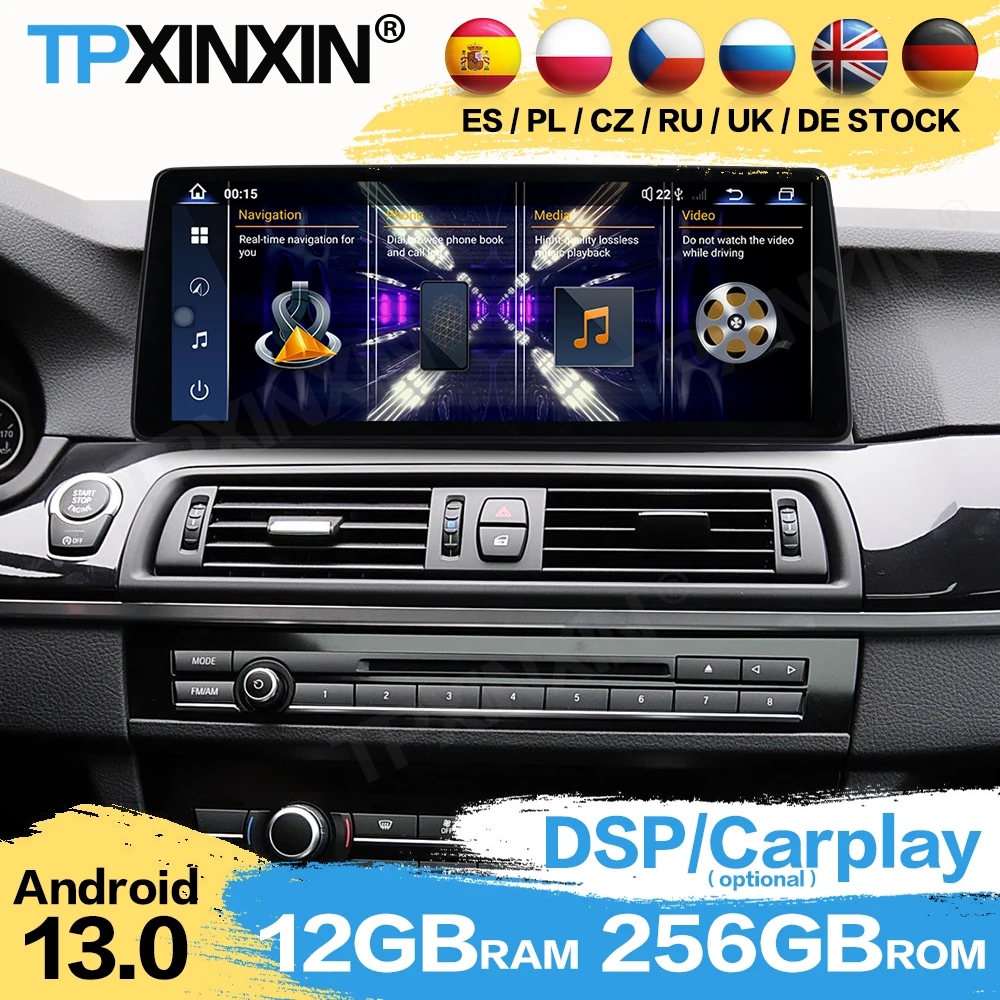 LHD RHD Автомобильный радиоприемник стереоприемник Android Auto для BMW 5 серии 2009 ~ 2017 GPS-навигация AI Голосовой экран Автоматический плеер Головное устройство
LHD RHD Автомобильный радиоприемник стереоприемник Android Auto для BMW 5 серии 2009 ~ 2017 GPS-навигация AI Голосовой экран Автоматический плеер Головное устройство