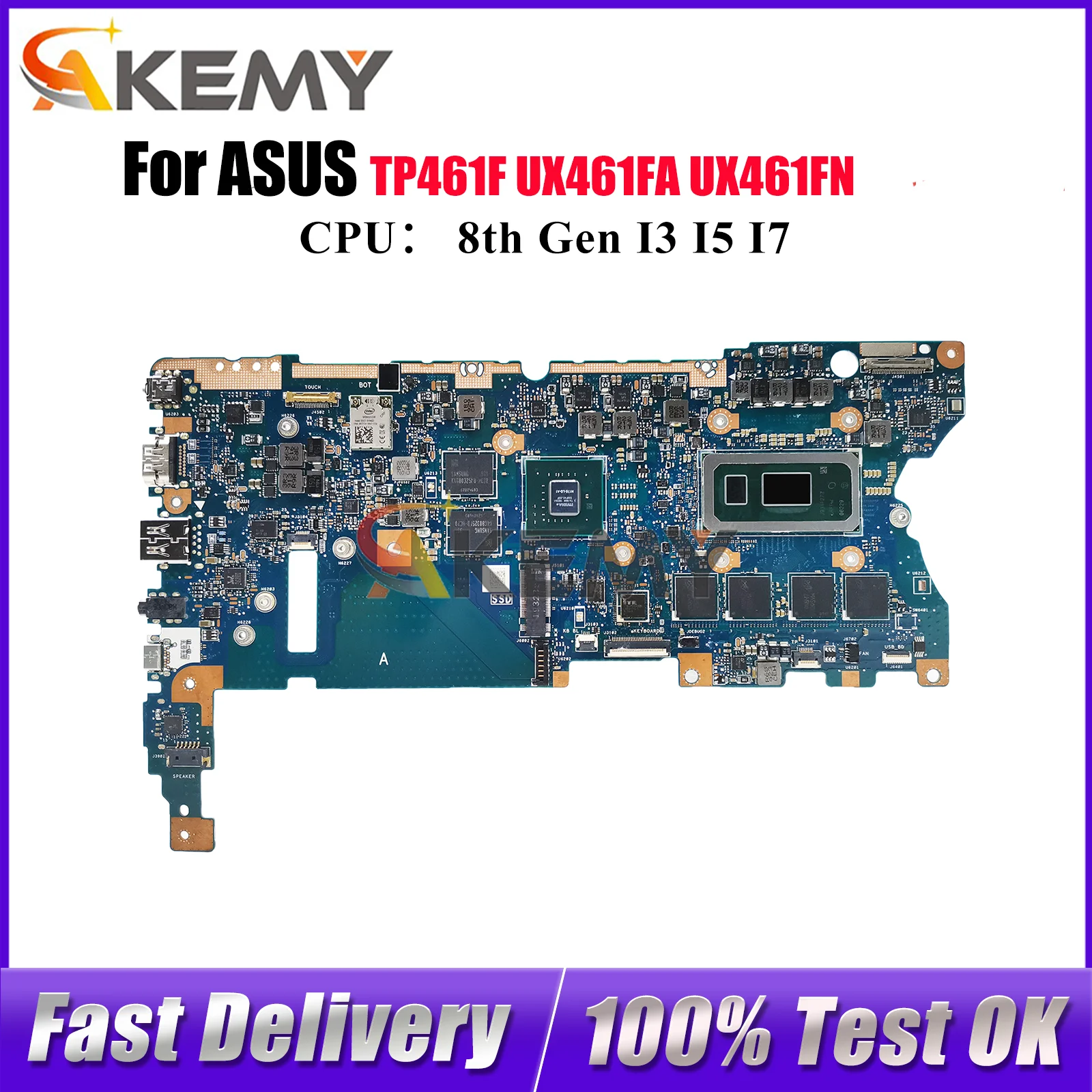 UX461FN Материнская плата для ноутбука ASUS ZenBook TP461UN UX461 TP461UA UX46UN Материнская плата для ноутбука с процессором I3 I5 I7 100% tests OK stk 
UX461FN Материнская плата для ноутбука ASUS ZenBook TP461UN UX461 TP461UA UX46UN Материнская плата для ноутбука с процессором I3 I5 I7 100% tests OK stk