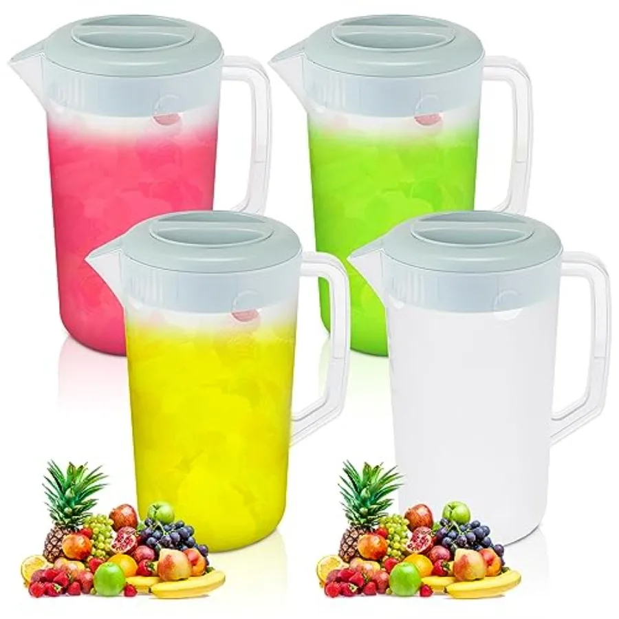 4 Pcs Plastic Water Pitcher with Lid, Spout and Handle Plastic Juice Pitcher Tea Beverages for Fridge Water Carafe Jug for Lemo
4 Pcs Plastic Water Pitcher with Lid, Spout and Handle Plastic Juice Pitcher Tea Beverages for Fridge Water Carafe Jug for Lemo