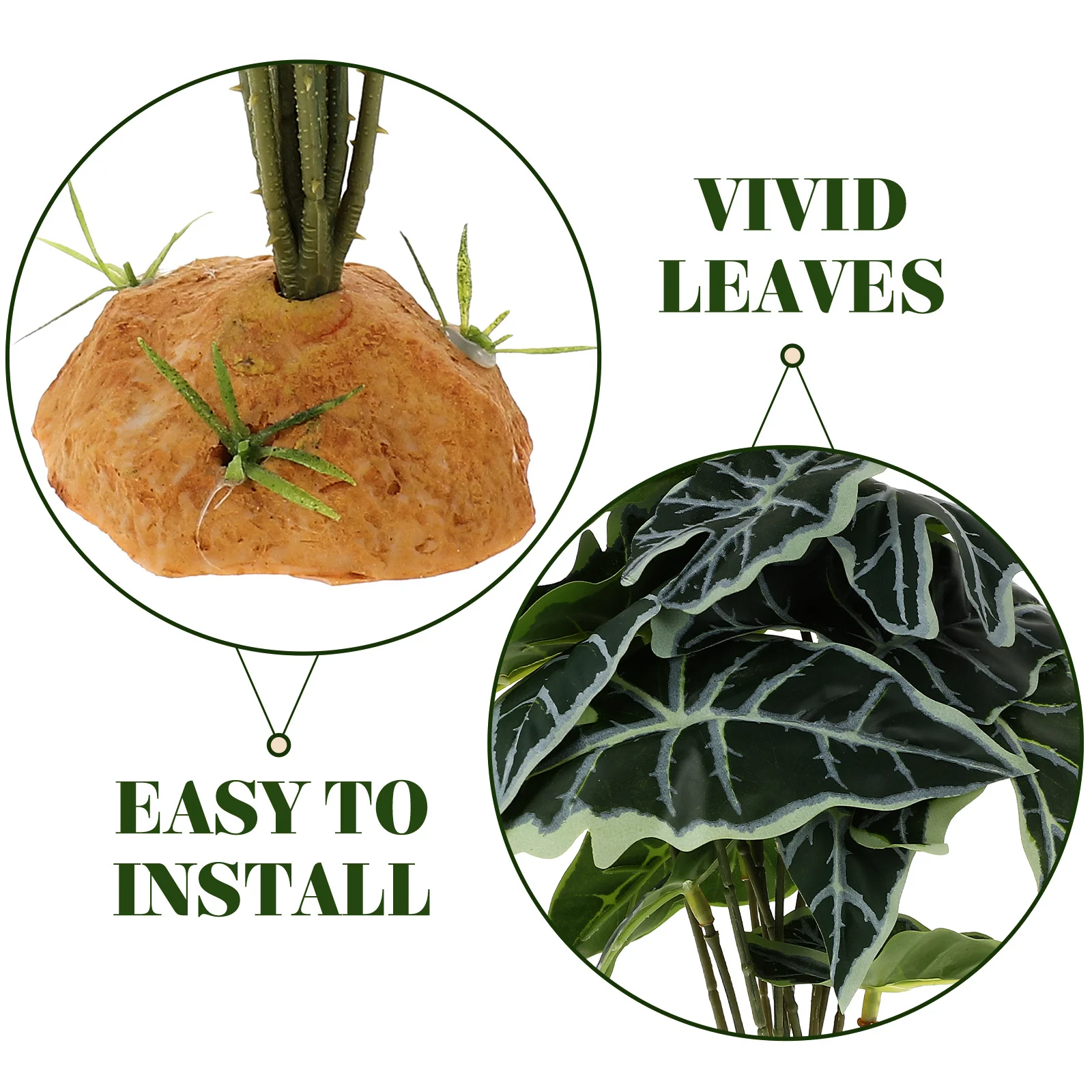 Reptile Tank Artificial Plant Decoration High Simulation Lifelike Reptile Hideout Easy Install Aquarium Landscaping
Reptile Tank Artificial Plant Decoration High Simulation Lifelike Reptile Hideout Easy Install Aquarium Landscaping