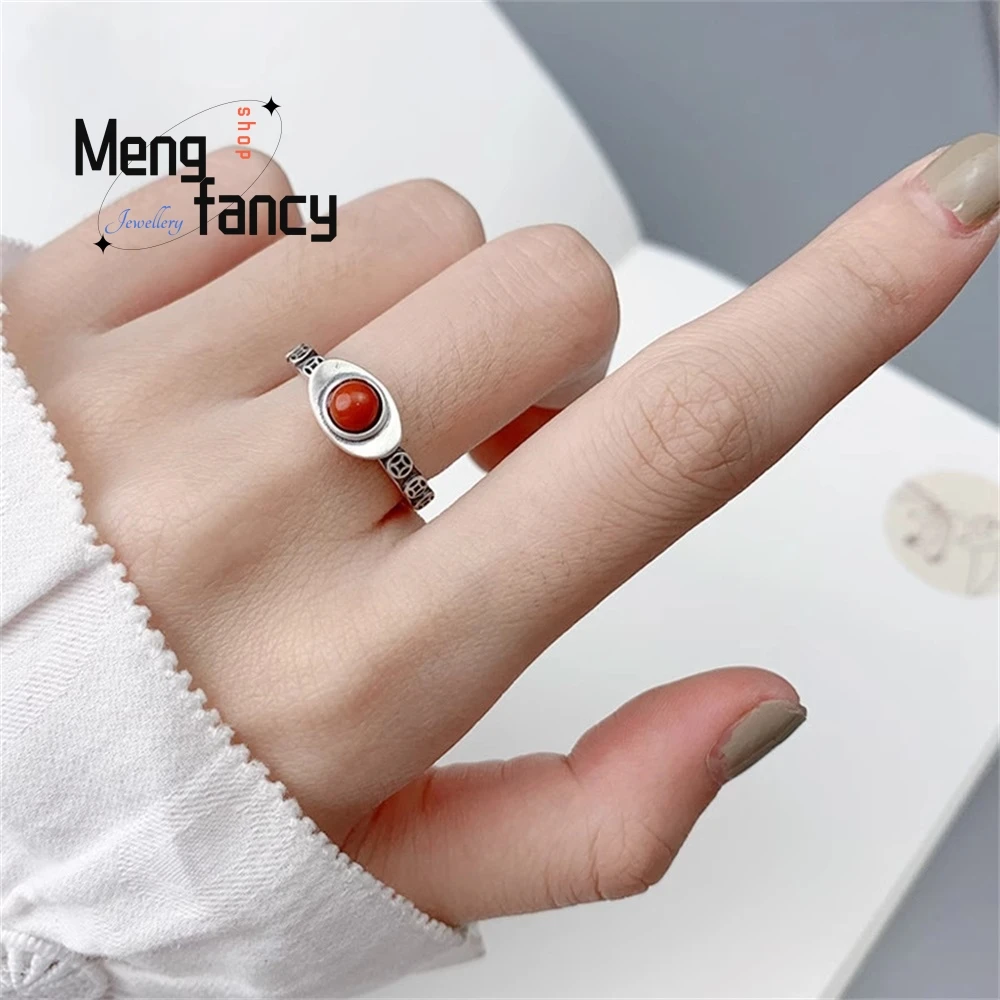 Chinese - Style Nanhong Money Inget Ring, A Niche Design With Adjustable Opening For Good Fortune Fashion Jewelry Exquisite Luxu
Chinese - Style Nanhong Money Inget Ring, A Niche Design With Adjustable Opening For Good Fortune Fashion Jewelry Exquisite Luxu