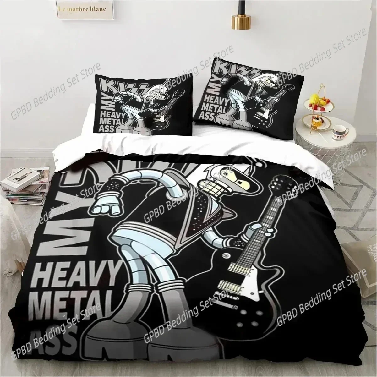 Cartoon Futuramas Bender Bedding Set For Bedroom Soft Modern Bedspreads Comefortable Kids Duvet Cover Quilt Cover And Pillowcase
Cartoon Futuramas Bender Bedding Set For Bedroom Soft Modern Bedspreads Comefortable Kids Duvet Cover Quilt Cover And Pillowcase