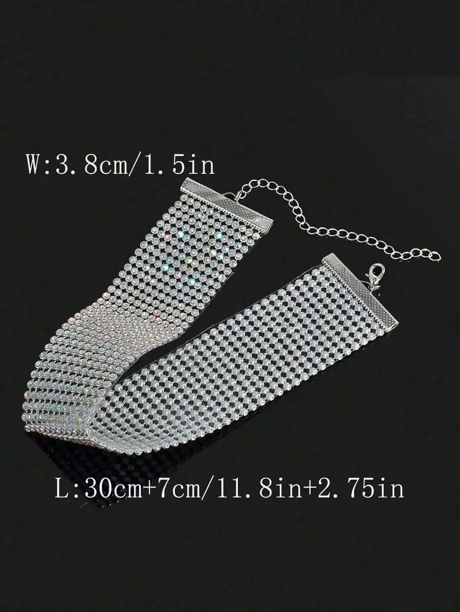 Sparkling Crystal Mesh Choker Necklace For Women Party Wedding Daily Wear
Sparkling Crystal Mesh Choker Necklace For Women Party Wedding Daily Wear