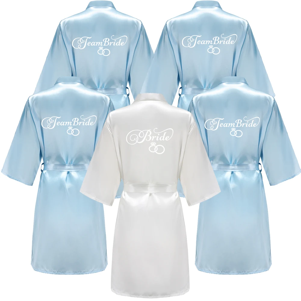 Women's Short Kimono Robe Silky Satin Bathrobe Team Bride Bridesmaids Getting Ready Sleepwear Soft Nightgown
Women's Short Kimono Robe Silky Satin Bathrobe Team Bride Bridesmaids Getting Ready Sleepwear Soft Nightgown