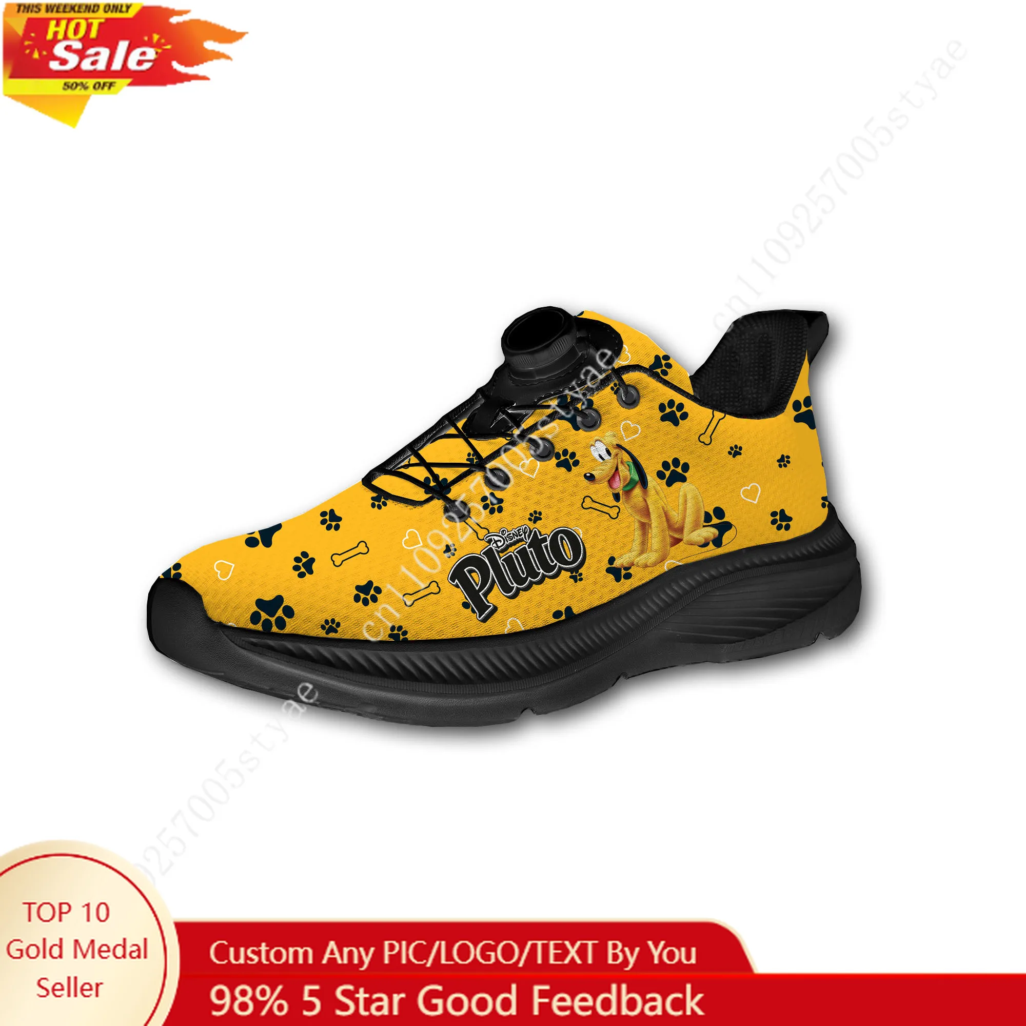 Pluto Dog Sport Shoes Custom Men Woman Rotating Button No Tie Shoes Design Photo Logo Text Soft Sneakers Unisex Holiday Gifts
Pluto Dog Sport Shoes Custom Men Woman Rotating Button No Tie Shoes Design Photo Logo Text Soft Sneakers Unisex Holiday Gifts