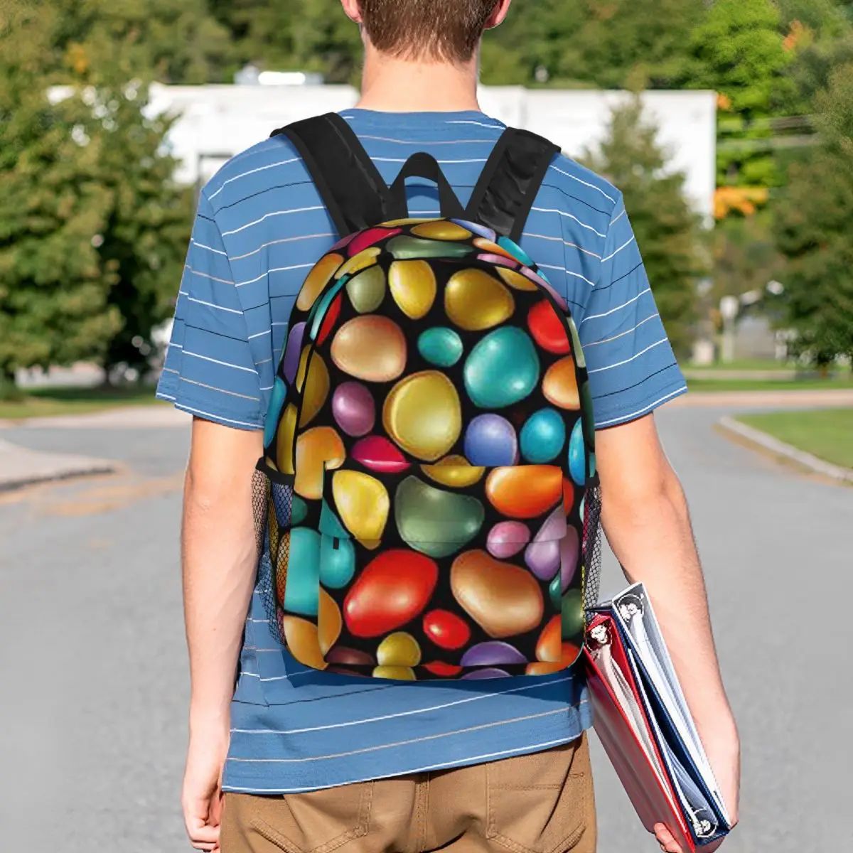 Colorful Pebbles Pattern Backpack Student BookBag Kids School Bag Computer Shoulder Bags for Men Women
Colorful Pebbles Pattern Backpack Student BookBag Kids School Bag Computer Shoulder Bags for Men Women