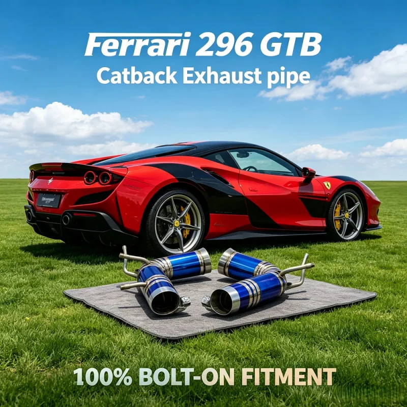 Titanium Alloy Straight-through Exhaust Catback System for Ferrari 296 GTB GTS 3.0T V6 Performance Exhaust Pipes Sound Upgrade
Titanium Alloy Straight-through Exhaust Catback System for Ferrari 296 GTB GTS 3.0T V6 Performance Exhaust Pipes Sound Upgrade