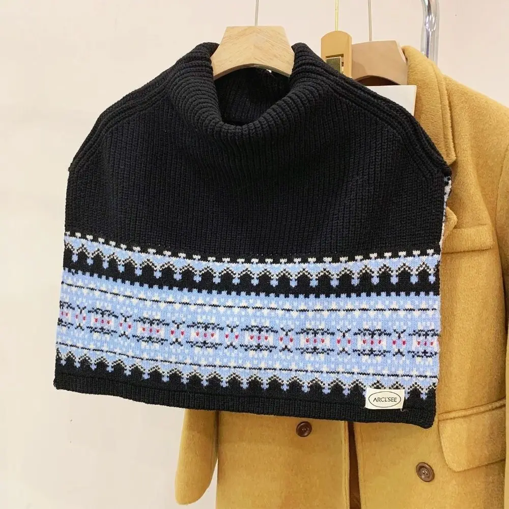 Вязаная шаль в стиле Fair Isle, утепленный жаккардовый шарф, корейский стиль, накидка с высоким воротником и разрезом
Вязаная шаль в стиле Fair Isle, утепленный жаккардовый шарф, корейский стиль, накидка с высоким воротником и разрезом