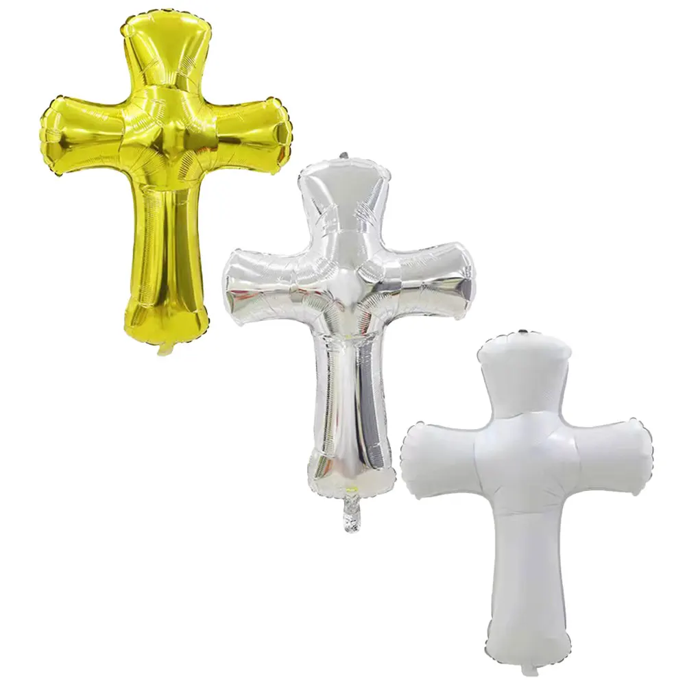 3pcs Baptism Design Aluminum Film Decor Baby Shower Decorative Balloons Cross Balloon Party Ornament White Silver Gold
3pcs Baptism Design Aluminum Film Decor Baby Shower Decorative Balloons Cross Balloon Party Ornament White Silver Gold