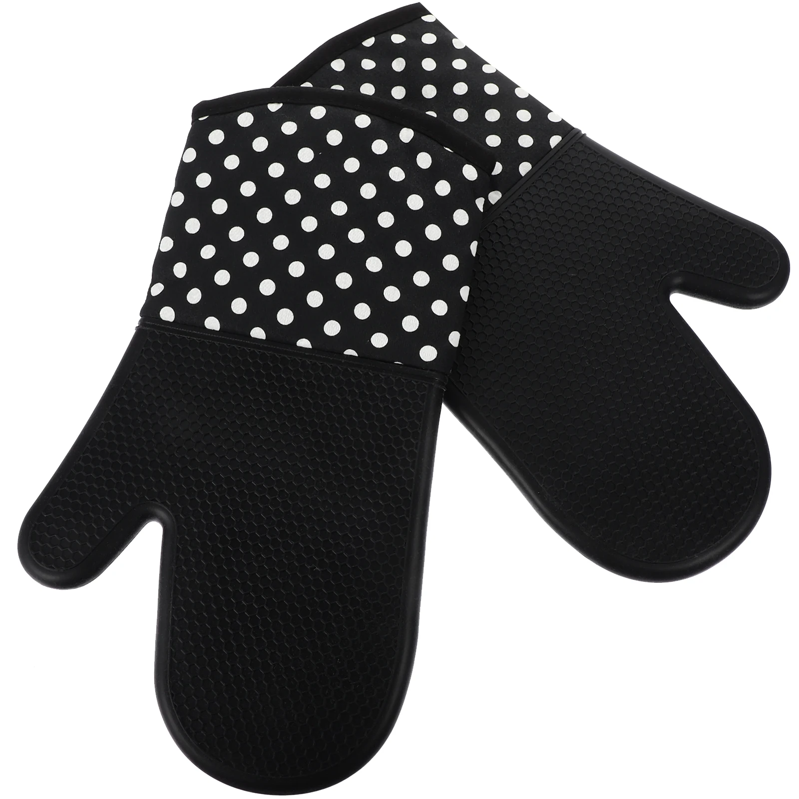 2pcs Insulated Black 33CM Heat Baking Resistant 300C Silicone Cloth Kitchen Baking Nonslip Oven Mitts Mitts
2pcs Insulated Black 33CM Heat Baking Resistant 300C Silicone Cloth Kitchen Baking Nonslip Oven Mitts Mitts
