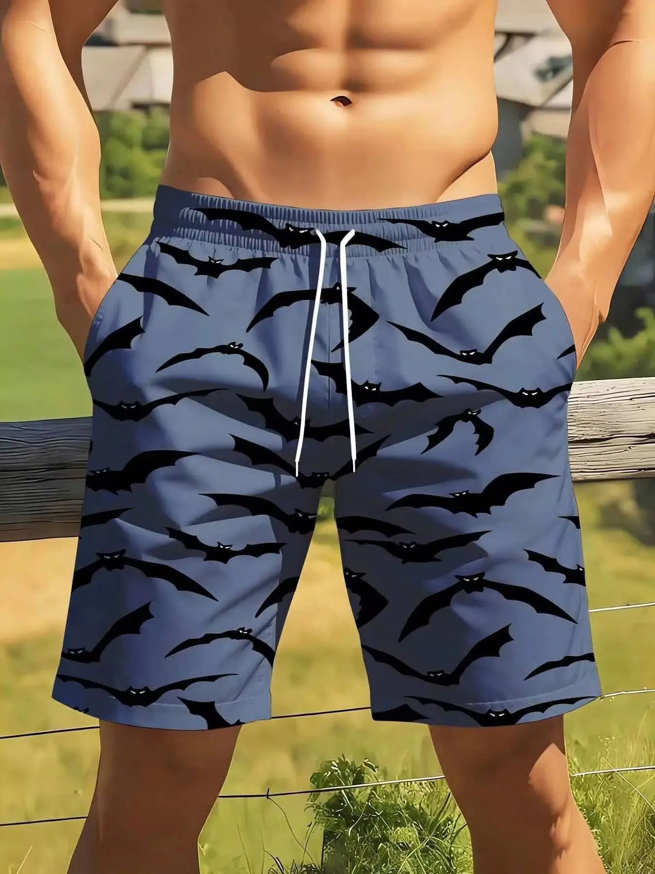 Bat Print Swim Shorts For Men Summer Beach Wear Quick Dry Board Shorts With Drawstring Elastic Waist Big Size Suitable For Casual Sports Wea
Bat Print Swim Shorts For Men Summer Beach Wear Quick Dry Board Shorts With Drawstring Elastic Waist Big Size Suitable For Casual Sports Wea