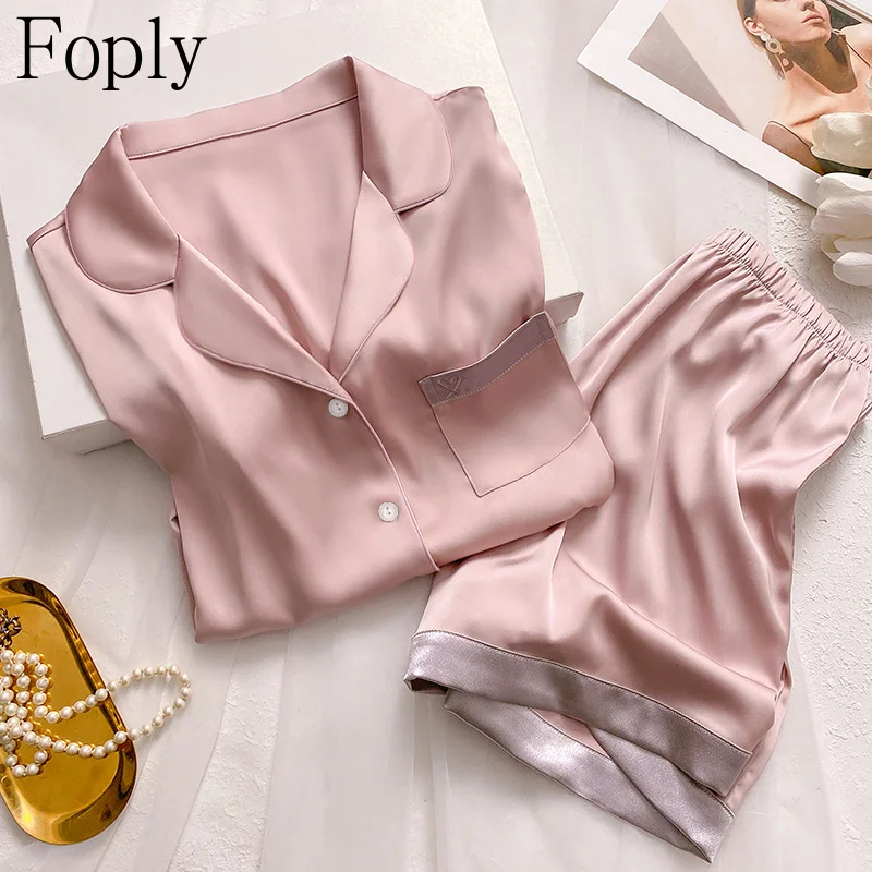 Pocket Heart Print Women Pajamas Set Spring Summer 2 Piece Pyjama Satin Silk Sleepwear Shortsleeve Shorts Pijama Pjs Loungewear
Pocket Heart Print Women Pajamas Set Spring Summer 2 Piece Pyjama Satin Silk Sleepwear Shortsleeve Shorts Pijama Pjs Loungewear