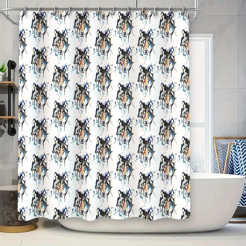 Dog Shower Curtain Waterproof Cute Husky Pattern Bathroom Decor Modern Farmhouse Fabric Backdrop for Tub
Dog Shower Curtain Waterproof Cute Husky Pattern Bathroom Decor Modern Farmhouse Fabric Backdrop for Tub