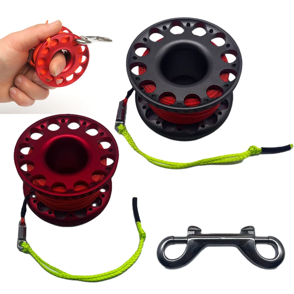 98ft Scuba Diving Line Reel Spool Finger Spool Guide With Double-Ended Snap Clip Outdoor Water Sports Accessories Practical
98ft Scuba Diving Line Reel Spool Finger Spool Guide With Double-Ended Snap Clip Outdoor Water Sports Accessories Practical