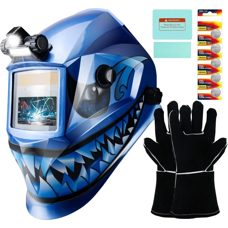 Welding Hood Auto Darkening Welding Helmet with Light True Color 1/1/1/2 Top Optical Clarity Wide Shade 9-13 Welding Mask with G
Welding Hood Auto Darkening Welding Helmet with Light True Color 1/1/1/2 Top Optical Clarity Wide Shade 9-13 Welding Mask with G