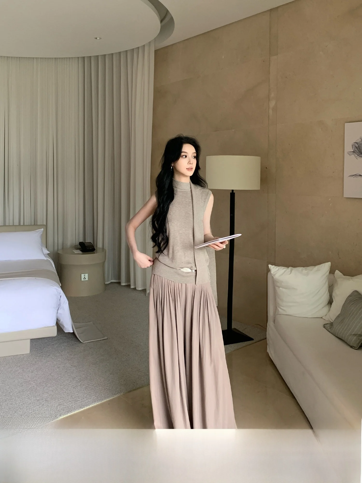 Limited Time Offer Wide Leg Pants Women's Casual Pure Color Natural Waist Elastic Fabric Ladies Fashion Spring Collection
Limited Time Offer Wide Leg Pants Women's Casual Pure Color Natural Waist Elastic Fabric Ladies Fashion Spring Collection