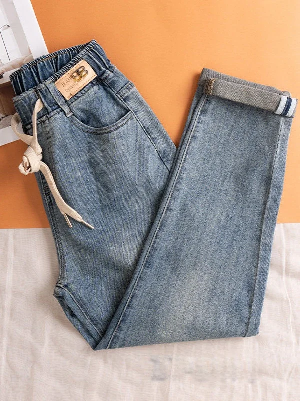 High Waist Elastic Waist Denim Jeans Women's Spring Autumn 2026 New Loose Slimming Elastic plus Size Fat MM Small Foot Harem ...
High Waist Elastic Waist Denim Jeans Women's Spring Autumn 2026 New Loose Slimming Elastic plus Size Fat MM Small Foot Harem ...