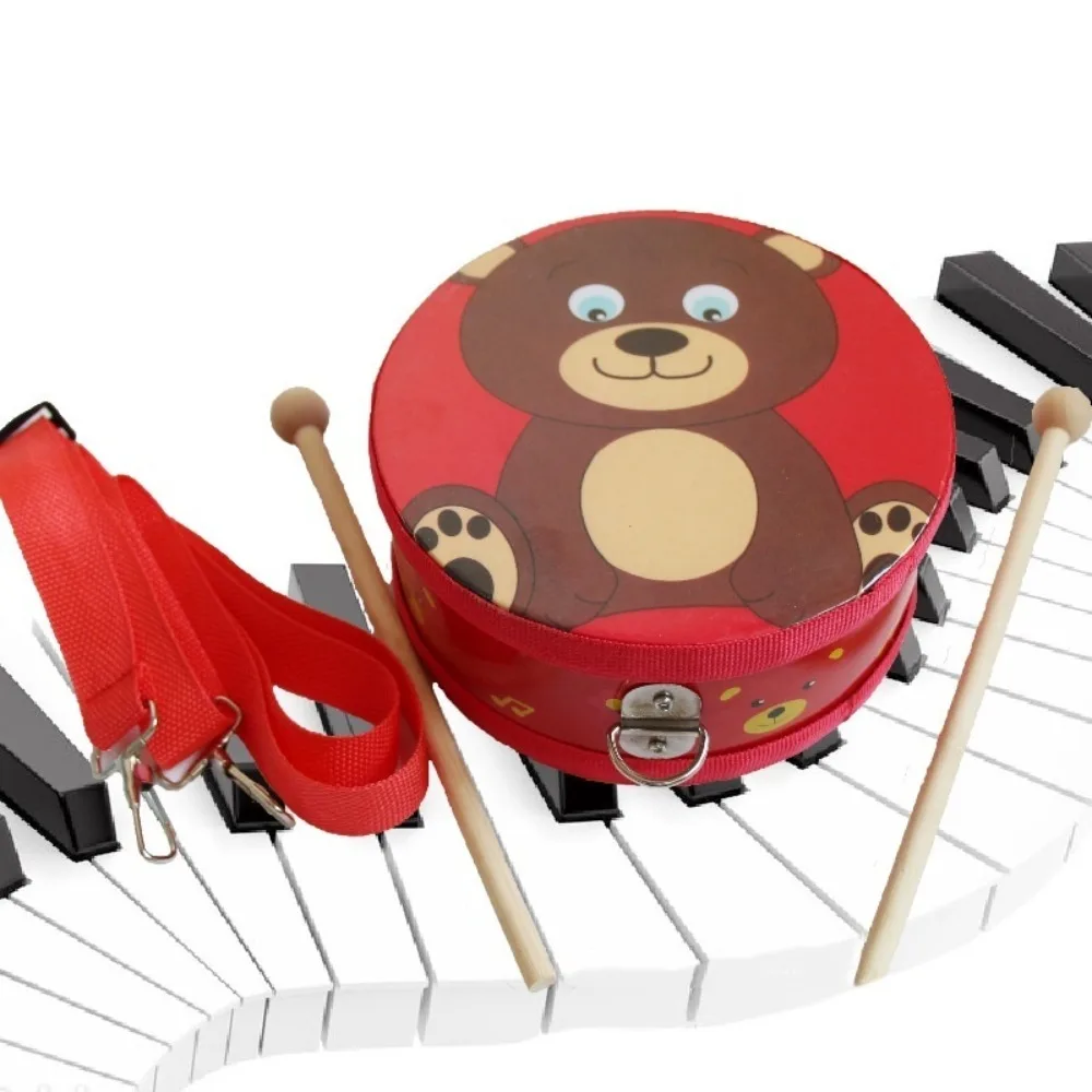 Wooden Children's Drum Toy Animal Pattern Drum Sticks Strap Musical Instrument Toy Double Sided Cartoon Kids Hand Drum
Wooden Children's Drum Toy Animal Pattern Drum Sticks Strap Musical Instrument Toy Double Sided Cartoon Kids Hand Drum