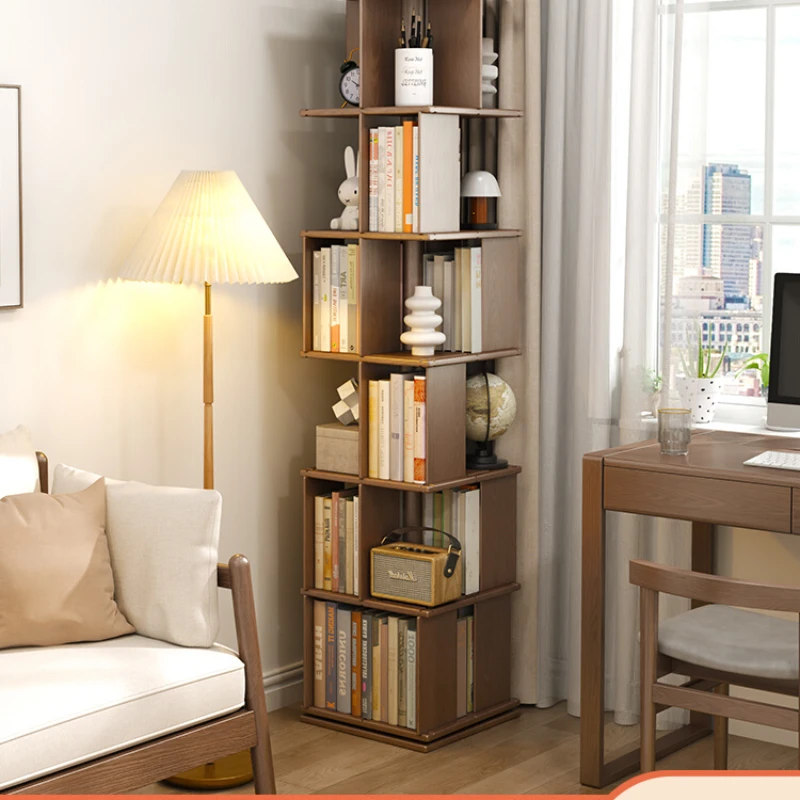Solid wood rotating bookshelf, 360 degree bookshelf, movable and simple children's living room storage rack, floor storage rack
Solid wood rotating bookshelf, 360 degree bookshelf, movable and simple children's living room storage rack, floor storage rack