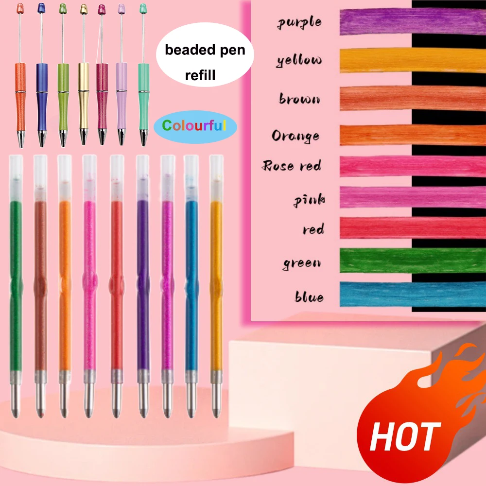 100Pcs Craft Beaded Pen Gel Refills Colourful Bead Pen Ink Cartridges for Creative Pens Writing Smooth Ink Tube Office Supplies
100Pcs Craft Beaded Pen Gel Refills Colourful Bead Pen Ink Cartridges for Creative Pens Writing Smooth Ink Tube Office Supplies