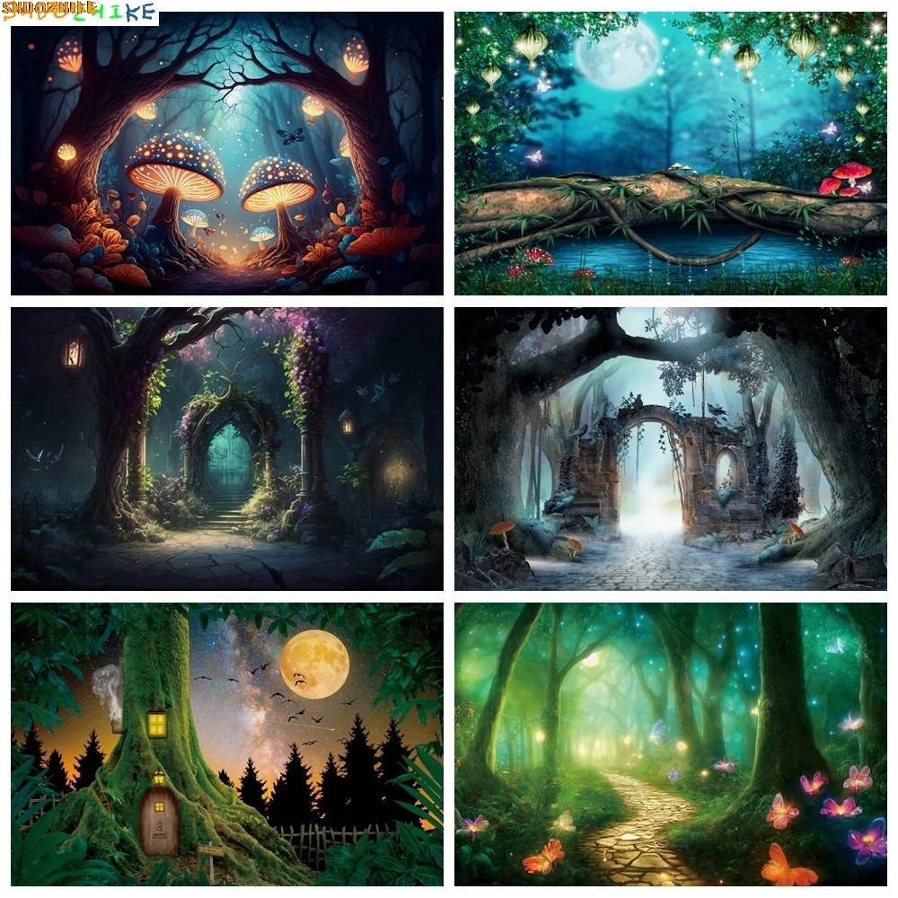 Dreamy Enchanted Forest Photography Backdrop Mushroom Butterfly Lights Baby Shower Birthday Party Background Photo Studio Props
Dreamy Enchanted Forest Photography Backdrop Mushroom Butterfly Lights Baby Shower Birthday Party Background Photo Studio Props