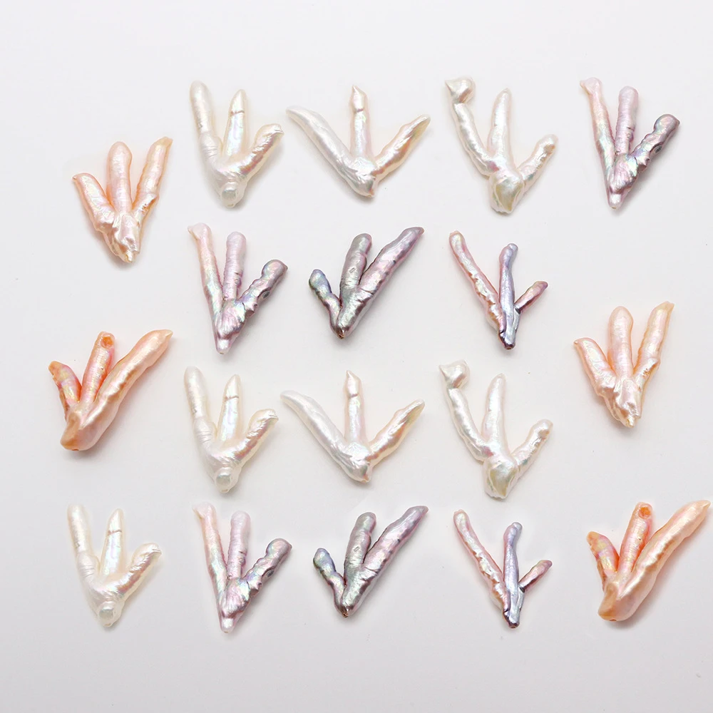 Natural Freshwater Pearl Pendant Half Holes White Chicken Feet Shape Baroque Pearl Beads Charms for Jewelry Making DIY Necklace
Natural Freshwater Pearl Pendant Half Holes White Chicken Feet Shape Baroque Pearl Beads Charms for Jewelry Making DIY Necklace