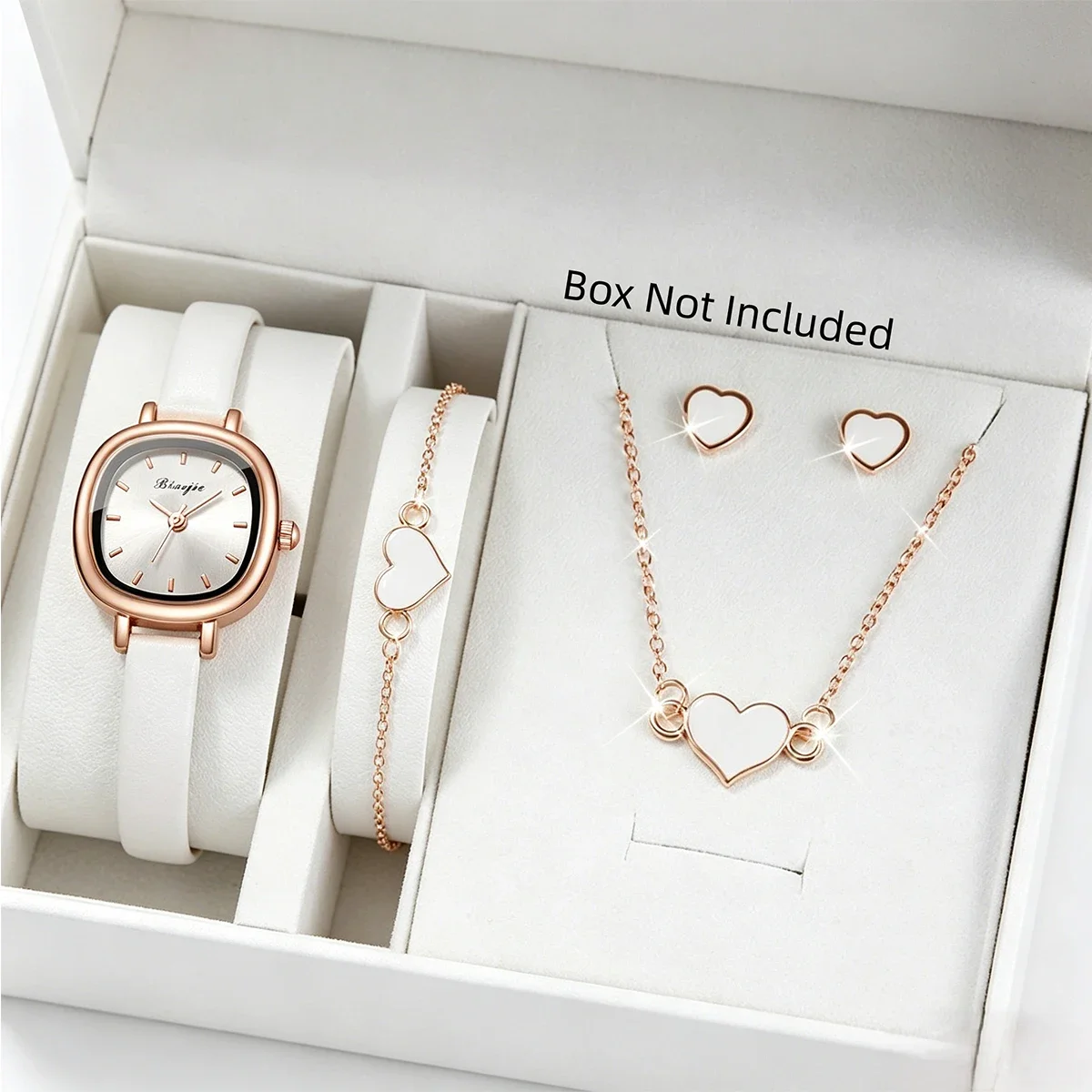 5PCS Fashion Square Dial Women Quartz Watch Heart Jewelry Set Ultra-fine Leather Strap Wristwatches Reloj Mujer (Without Box)
5PCS Fashion Square Dial Women Quartz Watch Heart Jewelry Set Ultra-fine Leather Strap Wristwatches Reloj Mujer (Without Box)