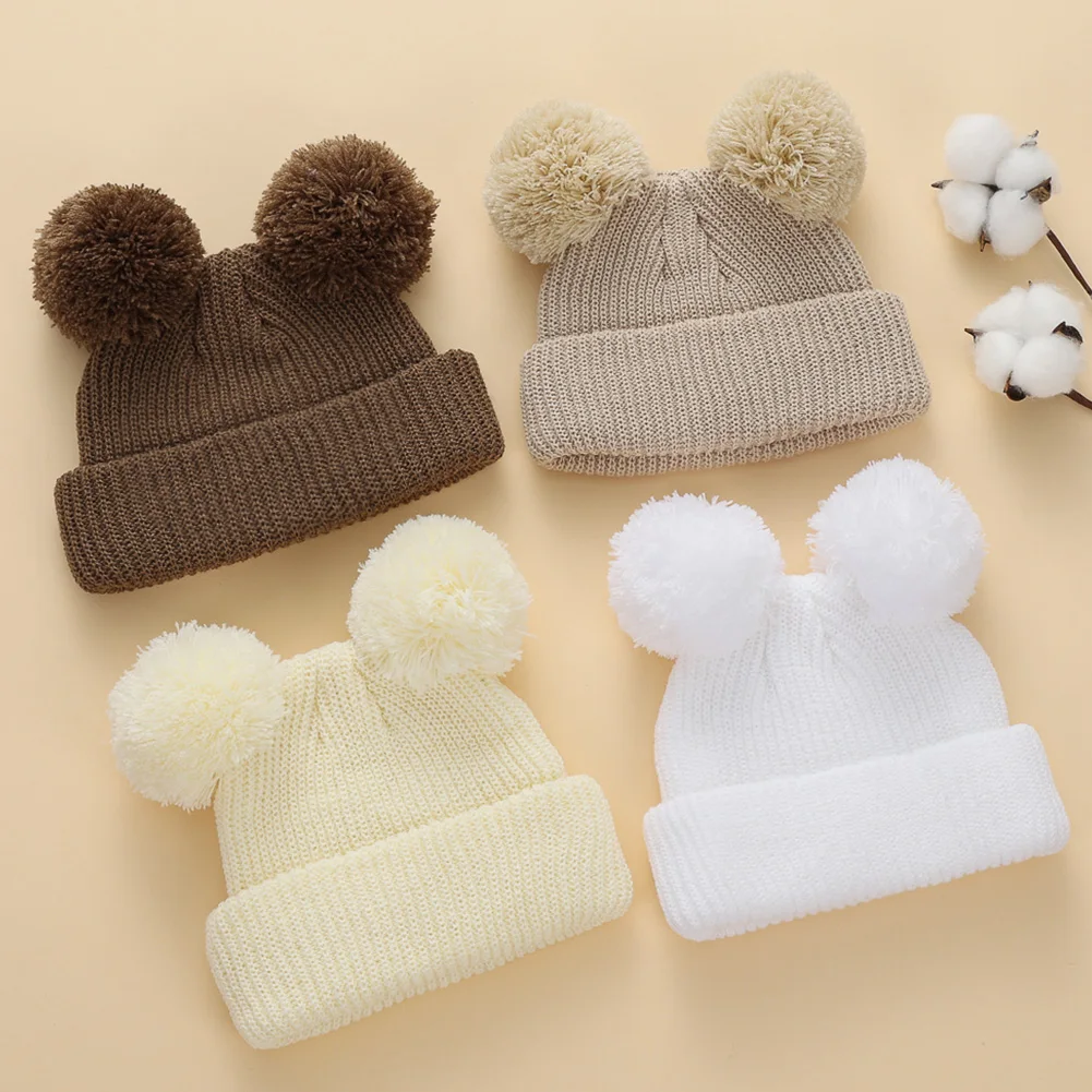 0-12M Solid Knitted Cute Pom Pom Cap Newborn Boys Girls Turban Hats Hospital Bonnets Infant Autumn Winter Headwraps Kid Headwear
0-12M Solid Knitted Cute Pom Pom Cap Newborn Boys Girls Turban Hats Hospital Bonnets Infant Autumn Winter Headwraps Kid Headwear
