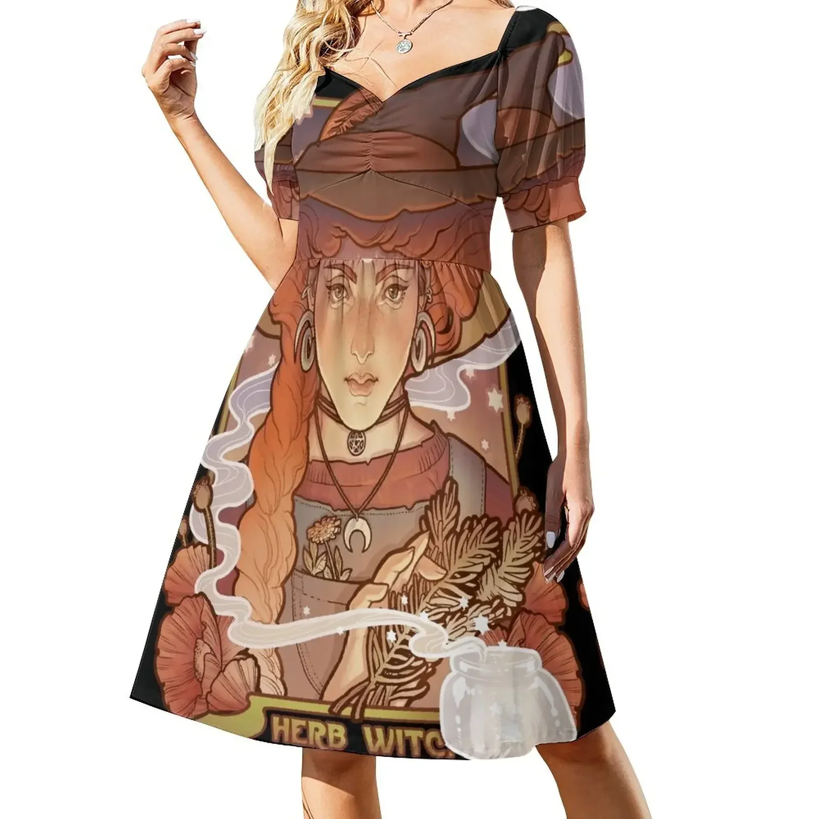 HERB WITCH Short-Sleeved Dress Long dresses Women's summer dresses dresses for prom elegant women's sale Dress
HERB WITCH Short-Sleeved Dress Long dresses Women's summer dresses dresses for prom elegant women's sale Dress
