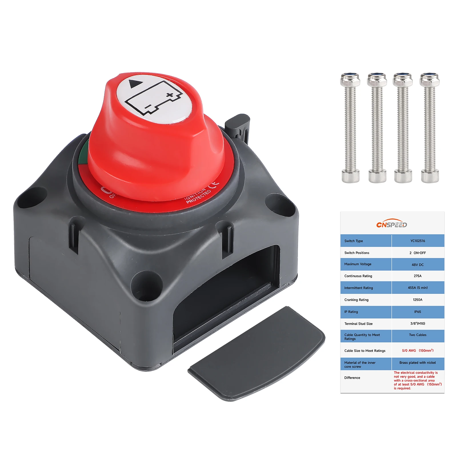 New 12V - 48V Selector 2 Position On-off Power Switch 300A Battery Disconnect Cut Off Kill Switch For Car Vehicle RV Marine Boat
New 12V - 48V Selector 2 Position On-off Power Switch 300A Battery Disconnect Cut Off Kill Switch For Car Vehicle RV Marine Boat