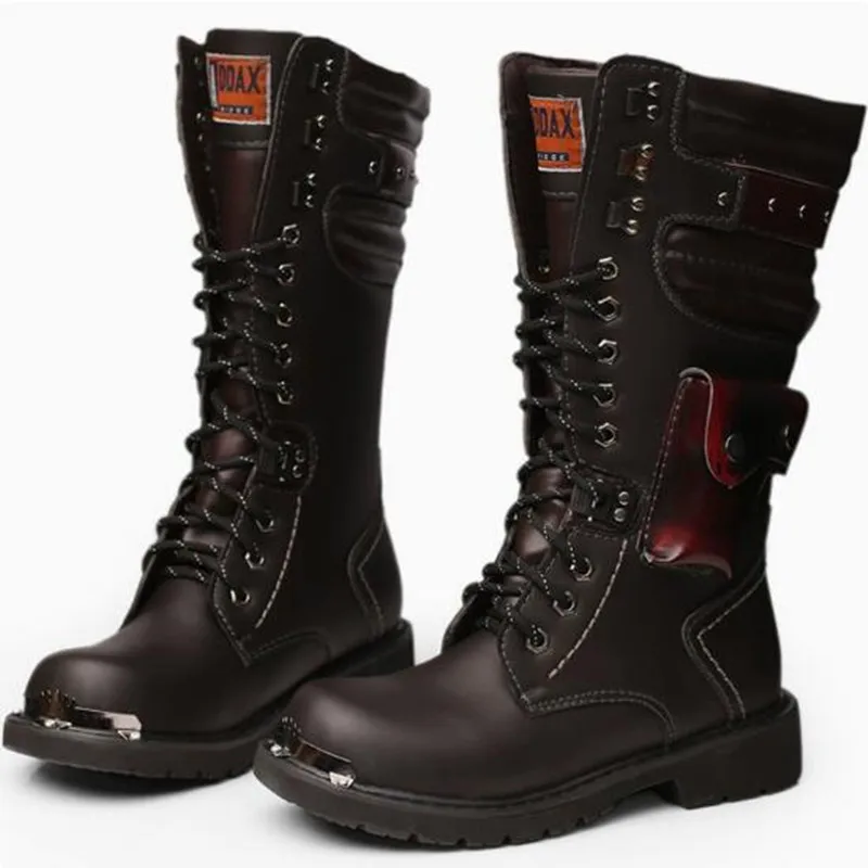 Fashion Men's High Top Motorcycle Boots Autumn and Winter Outdoor Collision Resistant Anti Slip Soft Sole Casual Leather Boots
Fashion Men's High Top Motorcycle Boots Autumn and Winter Outdoor Collision Resistant Anti Slip Soft Sole Casual Leather Boots