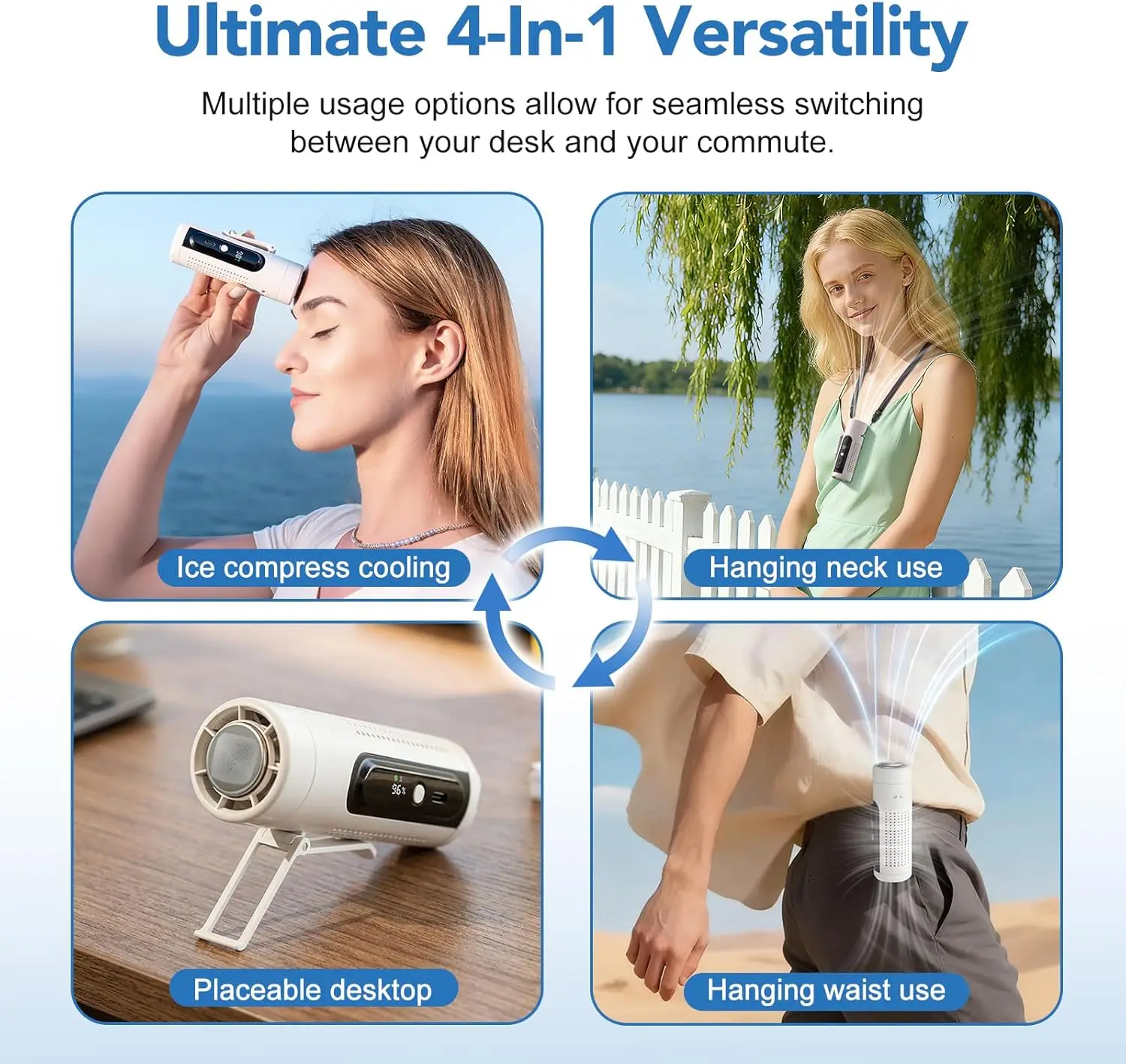 Clip On Handheld Turbo Fan, 5 Speed Ice Cooling Quiet Mini Fan Rechargeable LED Display With Night Light For Baby Outdoor Sports
Clip On Handheld Turbo Fan, 5 Speed Ice Cooling Quiet Mini Fan Rechargeable LED Display With Night Light For Baby Outdoor Sports