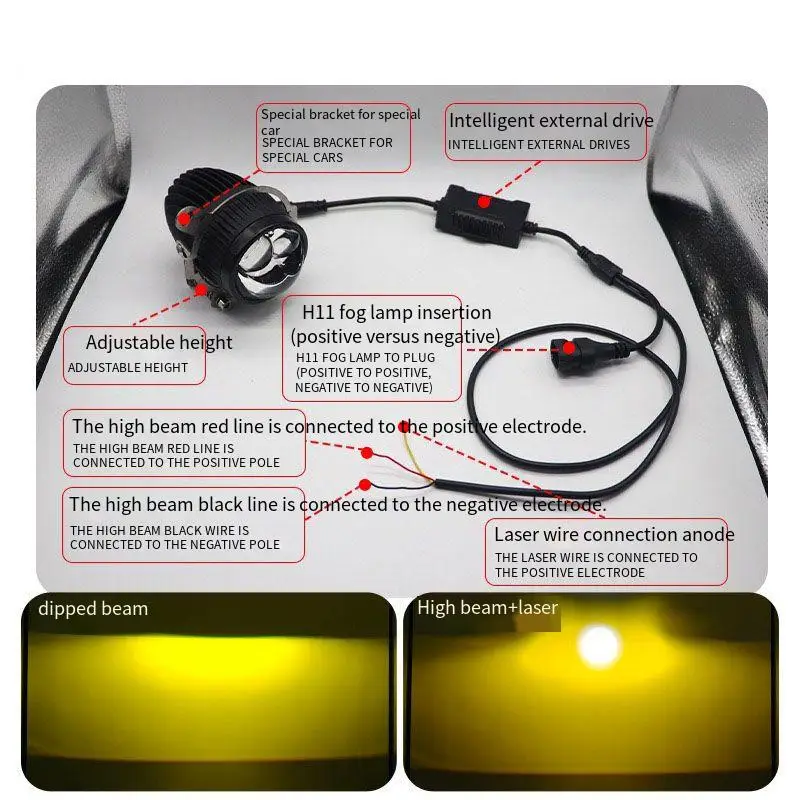 Bi LED Laser Fog Light Projector Lens 2 Inch for Mazda 6 2003-2010 12V 85W Hi Lo Beam 3000K 6000K
Bi LED Laser Fog Light Projector Lens 2 Inch for Mazda 6 2003-2010 12V 85W Hi Lo Beam 3000K 6000K