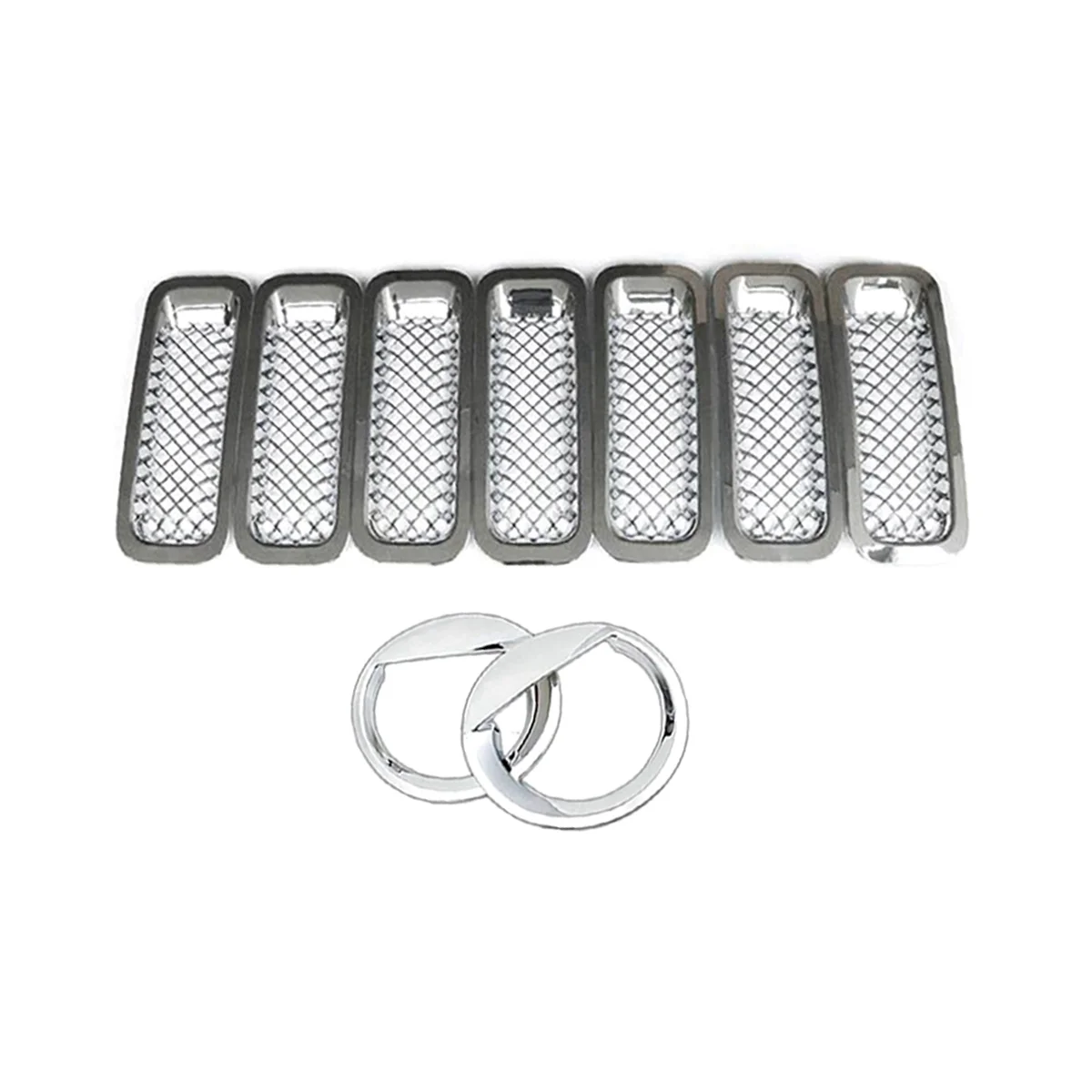 9Pcs Front Grille Mesh Trim+Head Light Cover Trim Bezels for Jeep Patriot 2011-2017
9Pcs Front Grille Mesh Trim+Head Light Cover Trim Bezels for Jeep Patriot 2011-2017