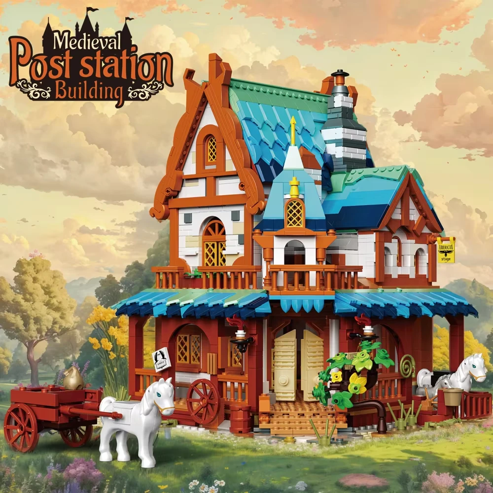 Mini Medieval Castle Building Blocks Kit -DIY Creative Construction Set with Post Station MOC Historical Architecture Model Gift
Mini Medieval Castle Building Blocks Kit -DIY Creative Construction Set with Post Station MOC Historical Architecture Model Gift