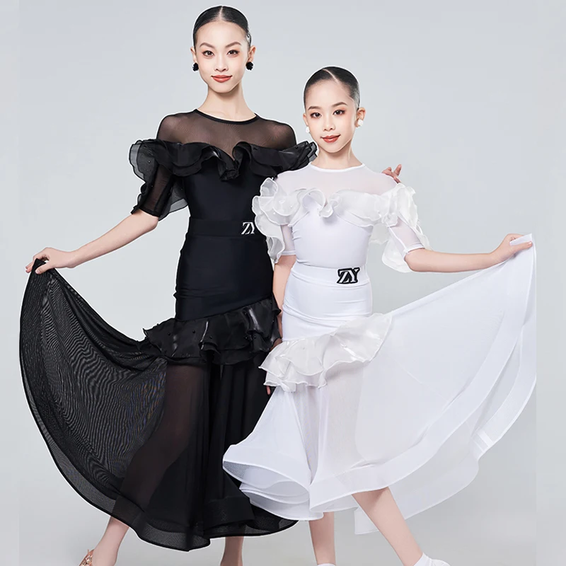2025 New Girls Ballroom Dance Costume Short Sleeved Latin Dance Dress Kids Waltz Modern Dancing Dresses Training Wear SL11998
2025 New Girls Ballroom Dance Costume Short Sleeved Latin Dance Dress Kids Waltz Modern Dancing Dresses Training Wear SL11998