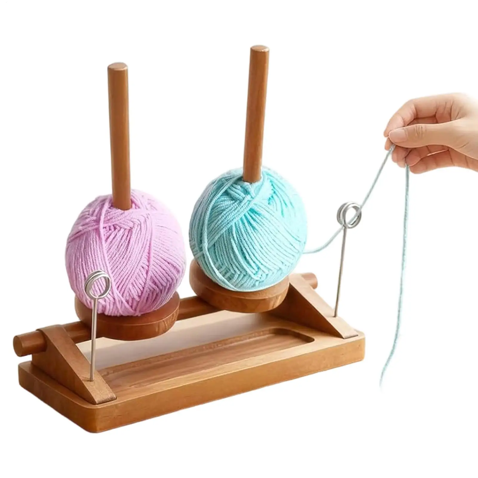Crochet Yarn Holder Double Spindle Rotating Stand Yarn Ball Holder For Women Beginner Knitting Lover Crocheter Sewing Craft
Crochet Yarn Holder Double Spindle Rotating Stand Yarn Ball Holder For Women Beginner Knitting Lover Crocheter Sewing Craft