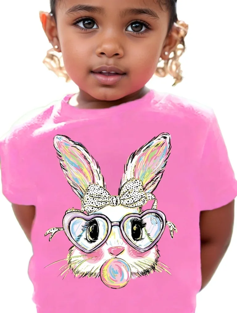 HAPPY EASTER New Style Children's Round Neck Short Sleeve T-shirt with Rabbit Print Casual Top
HAPPY EASTER New Style Children's Round Neck Short Sleeve T-shirt with Rabbit Print Casual Top