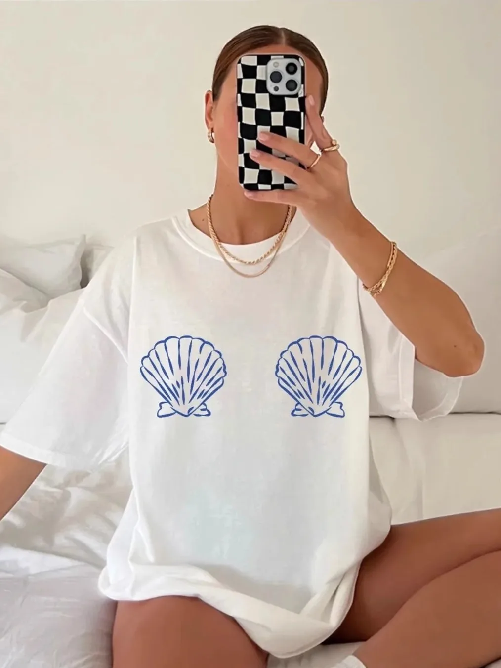 JHYF American Retro Hand-Painted Print Loose Short-Sleeve T-Shirt Women's Casual Cotton round Neck Top Street Style
JHYF American Retro Hand-Painted Print Loose Short-Sleeve T-Shirt Women's Casual Cotton round Neck Top Street Style