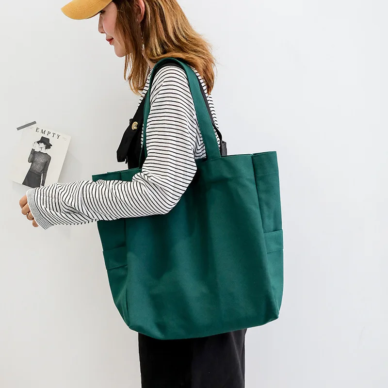 New Korean version large capacity canvas bag, female student shoulder bag, fashionable and simple hand-held shopping bag
New Korean version large capacity canvas bag, female student shoulder bag, fashionable and simple hand-held shopping bag