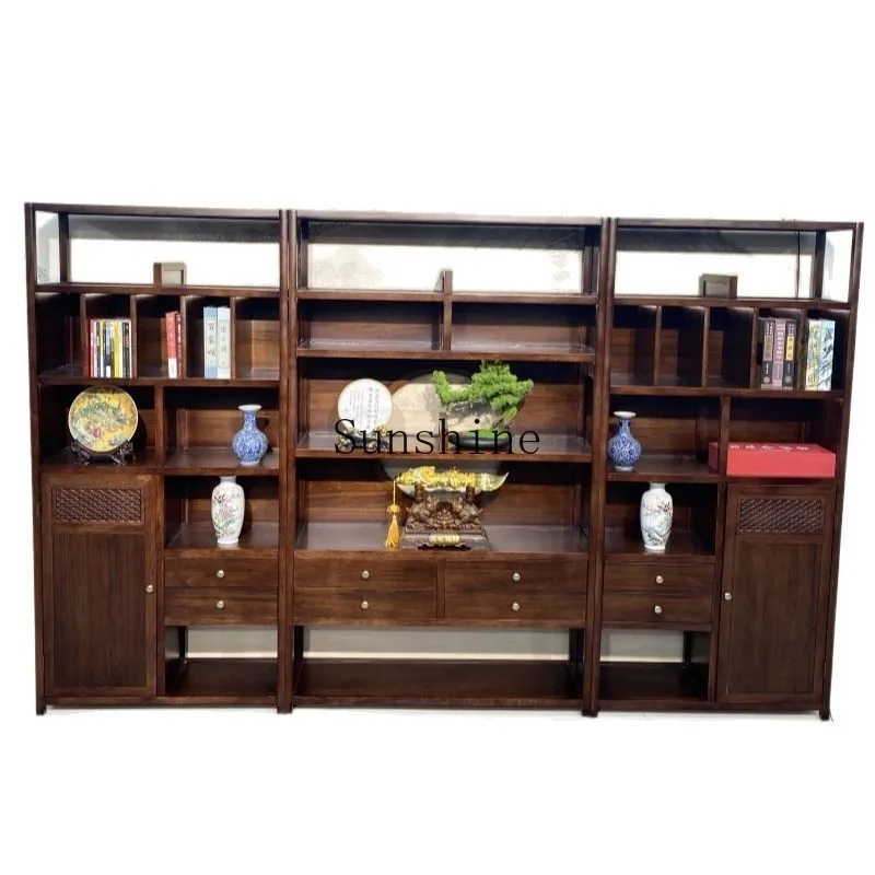 Solid wood bookcase combination new Chinese villa office zen storage high-end
Solid wood bookcase combination new Chinese villa office zen storage high-end