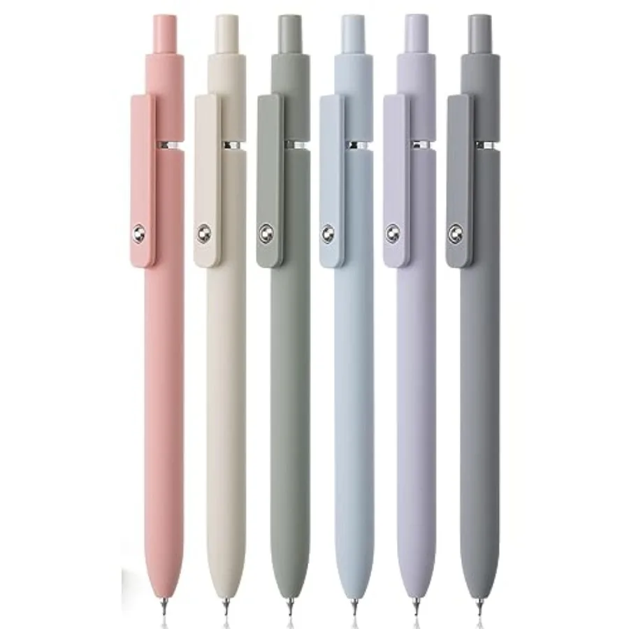 Retractable Fine Point Gel Pens, 6 Pack, Fast Dry Black Ink, 0.5 mm Cute Aesthetic Pens for Journaling
Retractable Fine Point Gel Pens, 6 Pack, Fast Dry Black Ink, 0.5 mm Cute Aesthetic Pens for Journaling