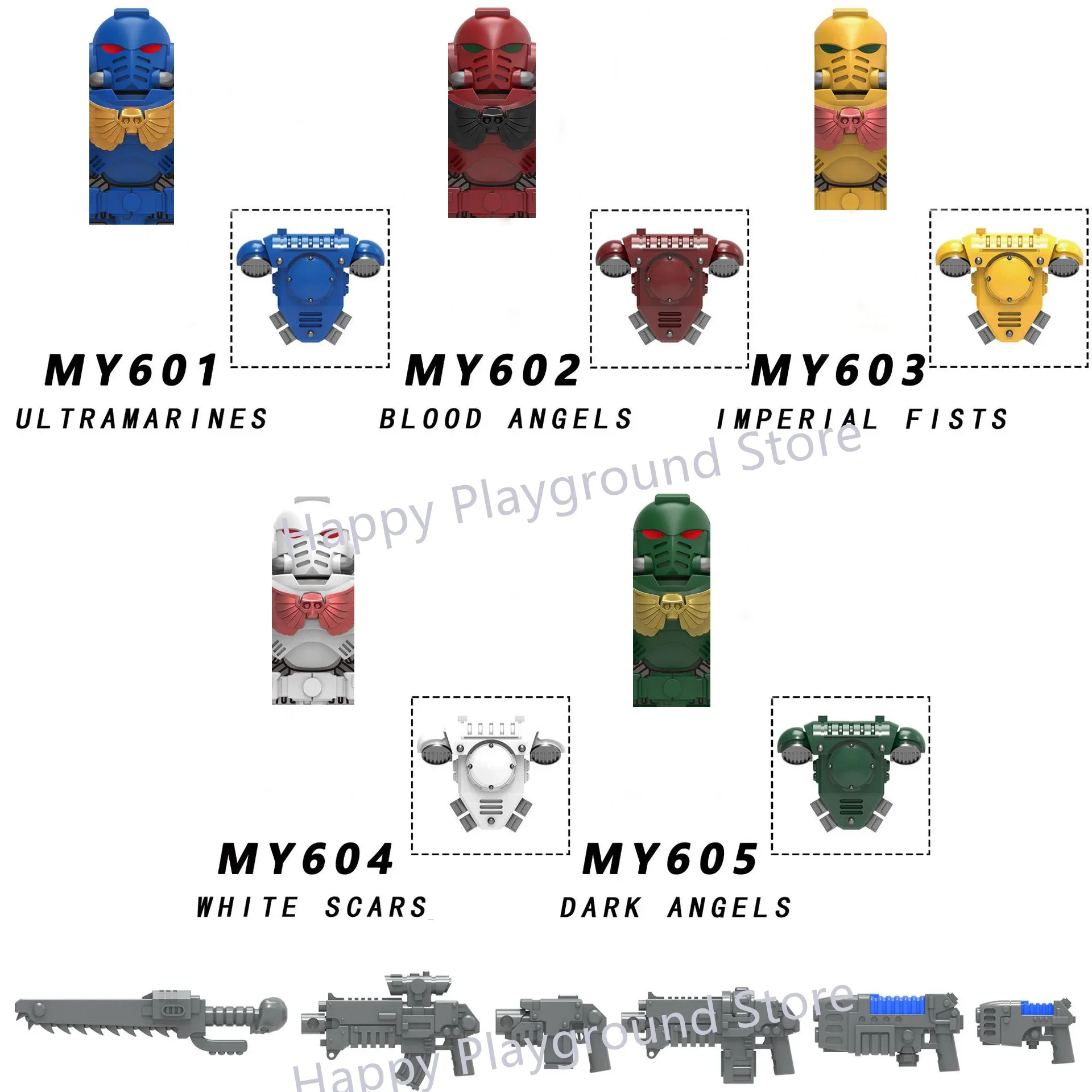 MY601-605 Legoing Games Bricks Doll Dark Ange Blood Angel Ultramarines Salamanders Mini Action Figure Model Toy Building Blocks
MY601-605 Legoing Games Bricks Doll Dark Ange Blood Angel Ultramarines Salamanders Mini Action Figure Model Toy Building Blocks