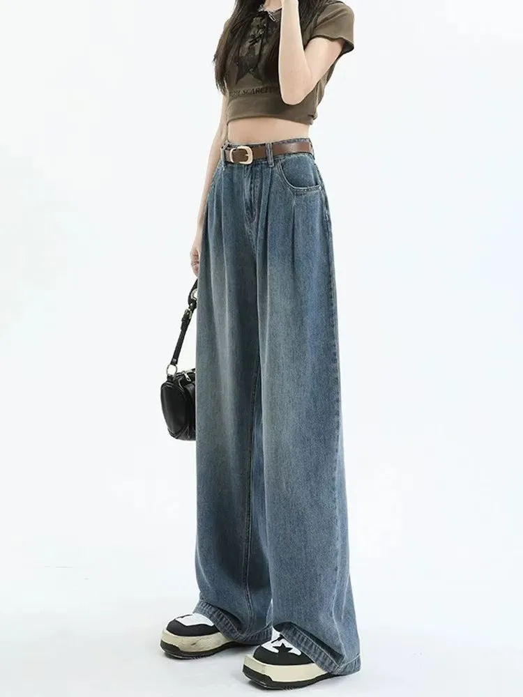 High Waist Wide Leg Jeans Women's Spring Autumn Loose Straight Long Pants Vintage Design Casual Female Denim Trousers
High Waist Wide Leg Jeans Women's Spring Autumn Loose Straight Long Pants Vintage Design Casual Female Denim Trousers