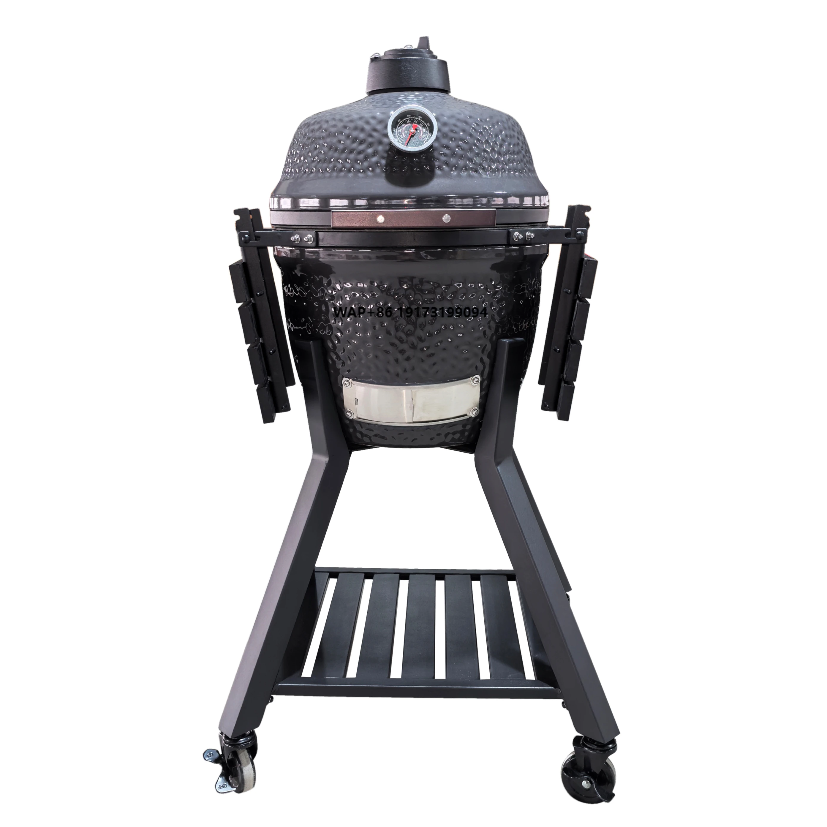 MK16 Pro 16" Glossy Dark Gray Ceramic BBQ Grill Smoker Function Modern Style Egg Shaped Durable 5+ People Capacity
MK16 Pro 16" Glossy Dark Gray Ceramic BBQ Grill Smoker Function Modern Style Egg Shaped Durable 5+ People Capacity