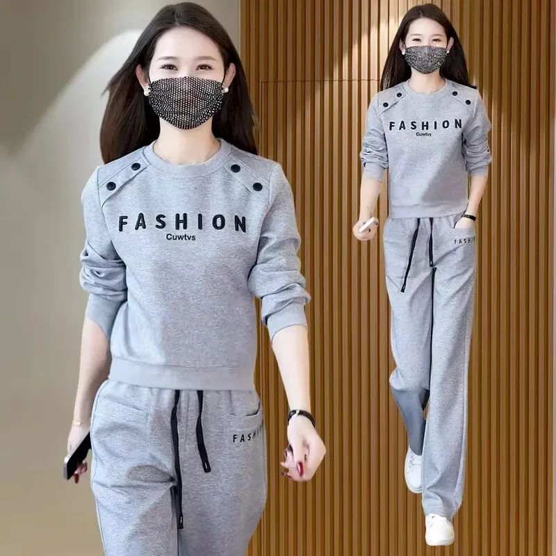 "Cotton" Defend Women's Suit 2025 Spring Autumn New Female Korean Fashion Loose Set Wide-leg Pants Sports Printing Two-pi
"Cotton" Defend Women's Suit 2025 Spring Autumn New Female Korean Fashion Loose Set Wide-leg Pants Sports Printing Two-pi
